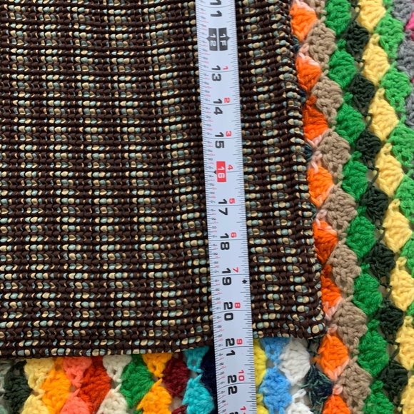 Vintage 90s Groovy Print Stretch Wide Strap Square Scoop Neck Sleeveless… - Picture 8 of 10